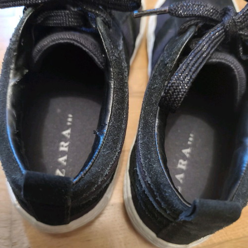 Sneakers Zara TRF Woman size 38 used, black with glitter laces