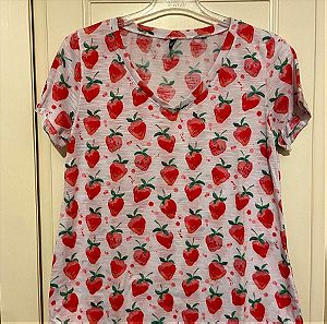 T-Shirt γυναικείο με φράουλες