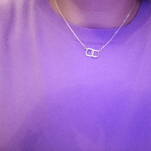 Electra necklace new silver with adjustable length