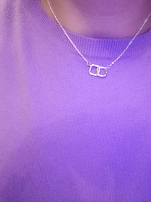 Electra necklace new silver with adjustable length