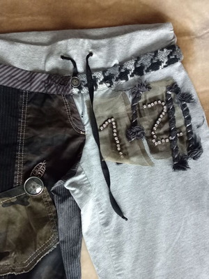 Tasos Mitropoylos pants used, small, black and gray