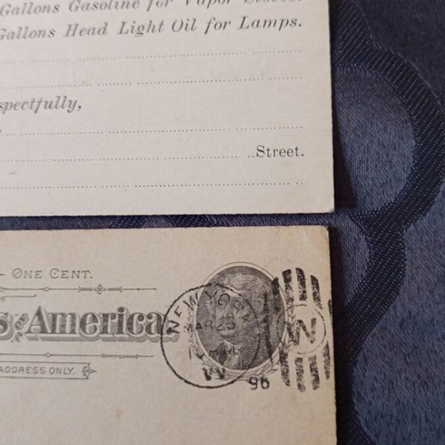American postcards used, two from 1890s, one mailed 1896