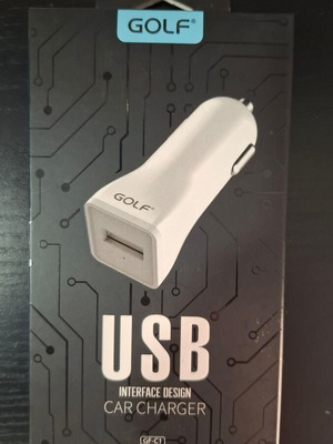 Φορτιστής αυτοκινήτου με θύρα USB καινούργιος, λευκός