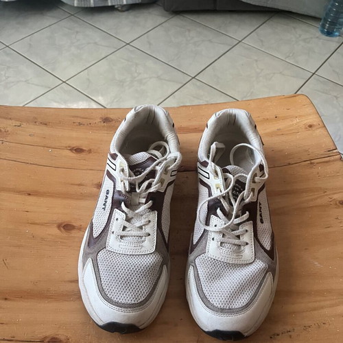 Gant leather sneakers, white and beige, size 45