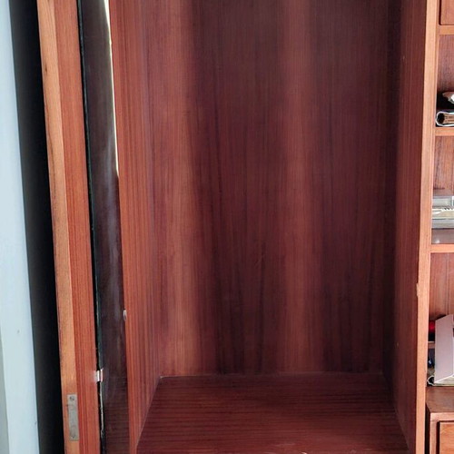 Vintage teak wood single-door wardrobe like new