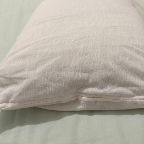 Handmade rectangular decorative pillow new, natural white 35x45 cm