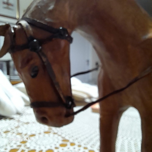 Decorative leather horse like new