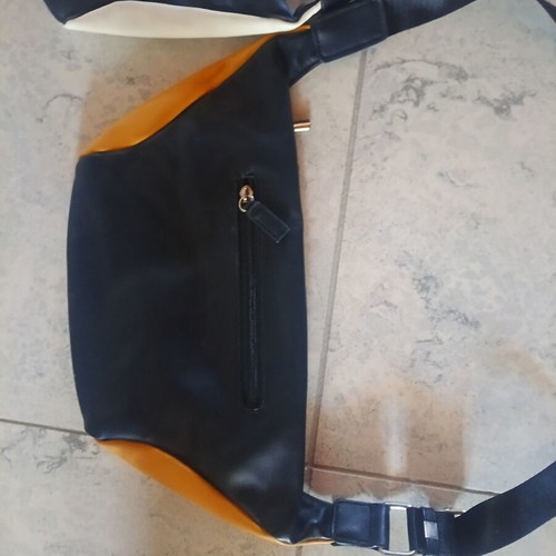 Women's crossbody bag new, white and orange