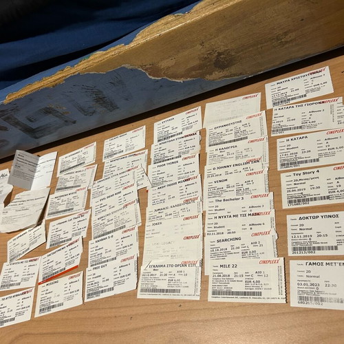 Cinema tickets used, pack of 43, Cineplexx