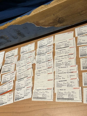 Cinema tickets used, pack of 43, Cineplexx