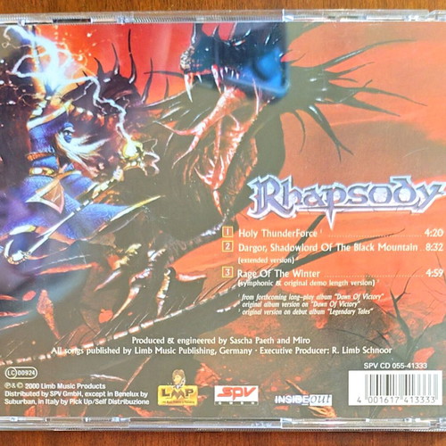 Rhapsody Holy Thunderforce CD Maxi-Single like new, rare edition