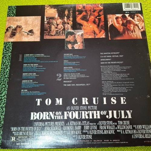 Born On The Fourth Of July Motion Picture Soundtrack Album LP μεταχειρισμένο, rock