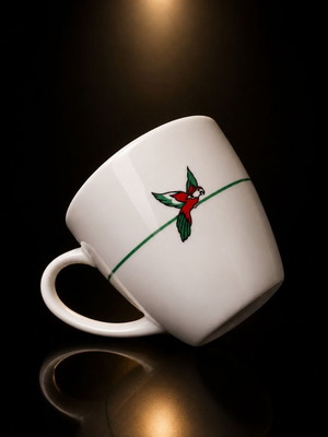 Lumidis Papagalos Vintage Porcelain Greek Coffee Cup Like New