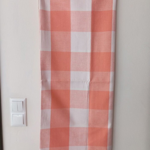 Gingham Tablecloth salmon/peach 147x170 cm like new