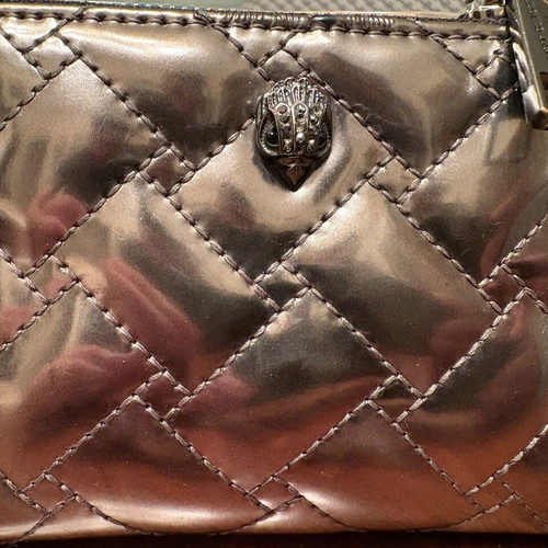 Kurt Geiger women's wallet used, beige lambskin leather