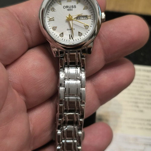 ORUSS 1853 women's quartz watch with day and date