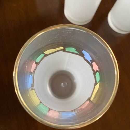 Pierre Cardin vintage glasses set of 4, new with gold details