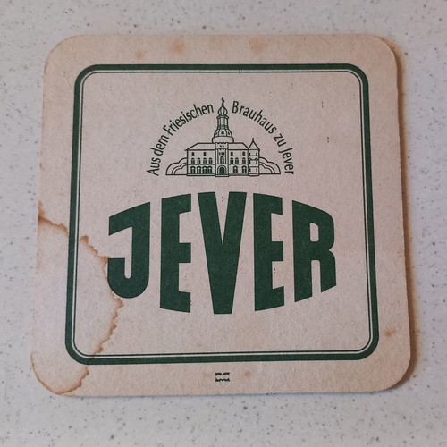 Jever beer coaster used