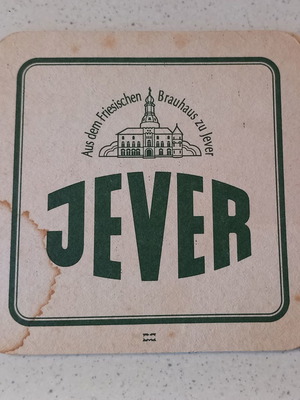 Jever beer coaster used