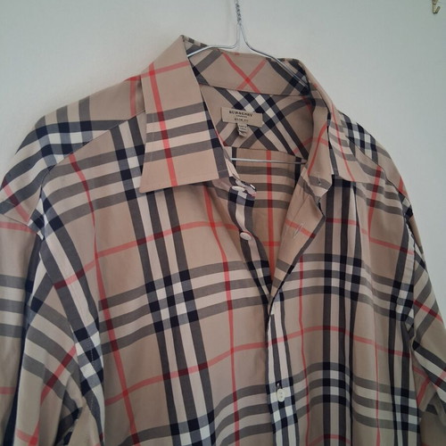 Burberry shirt unisex large, excellent condition, beige and brown