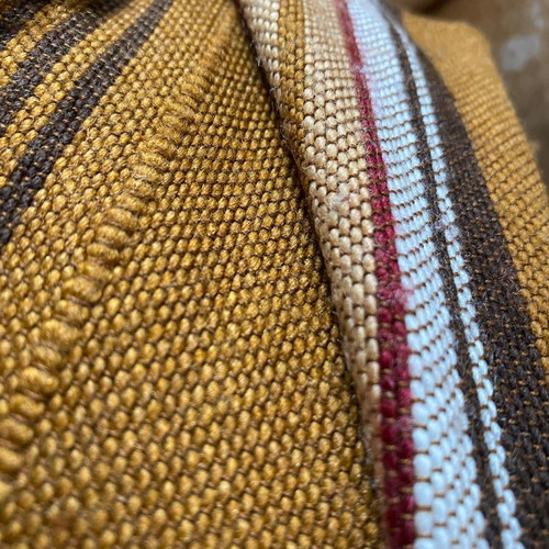 Vintage woven blanket used, 145 x 225 cm, high quality wool blend
