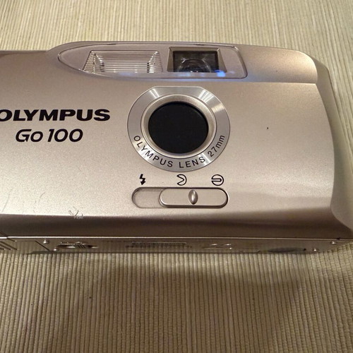 Olympus Go 100 used champagne camera without flash