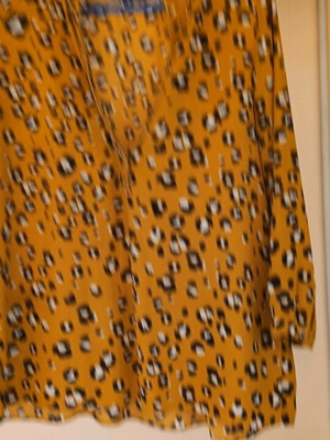 Zara shirt size M like new with ruffle back black and gold
