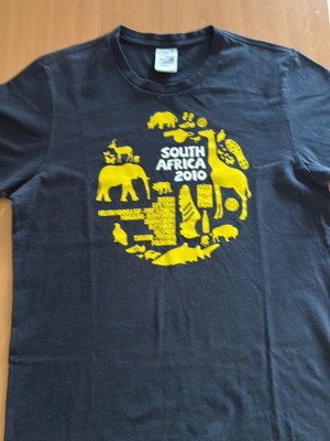 Adidas World Cup 2010 South Africa T-shirt used, size M, black and yellow