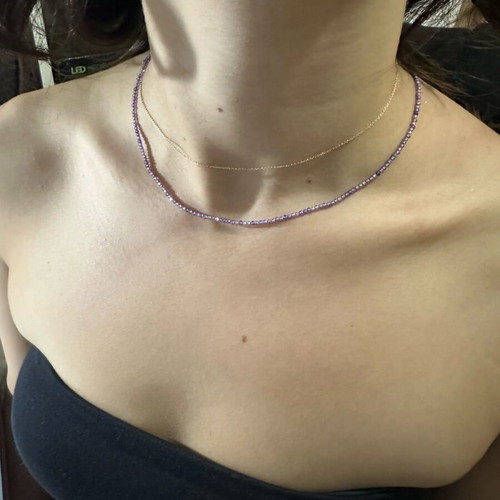 Purple necklace with beads new