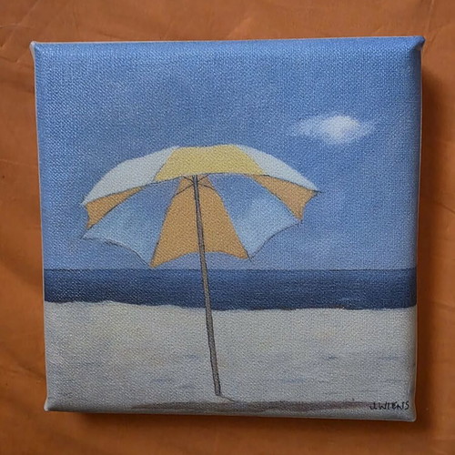 Set of 3 small paintings with sea theme like new