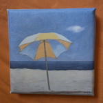 Set of 3 small paintings with sea theme like new