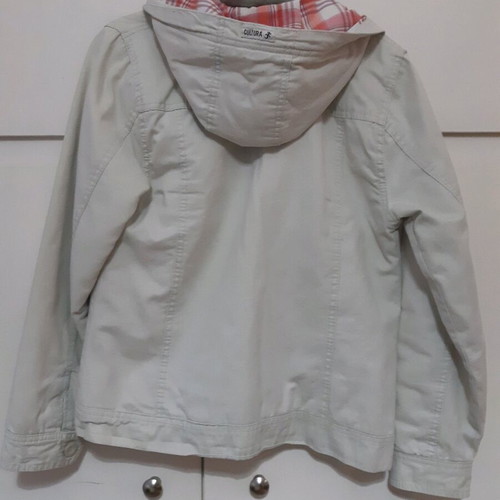 Jacket with hood like new, white, size S