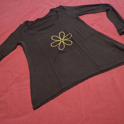 Makó long-sleeve blouse like new, black, size S