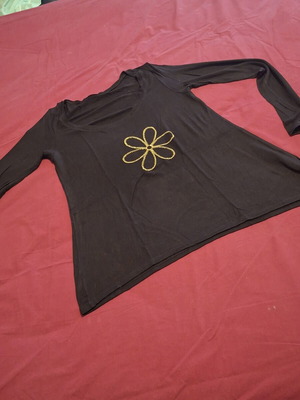 Makó long-sleeve blouse like new, black, size S