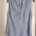 H&M Sleeveless Striped Shirt 100% Cotton Like New