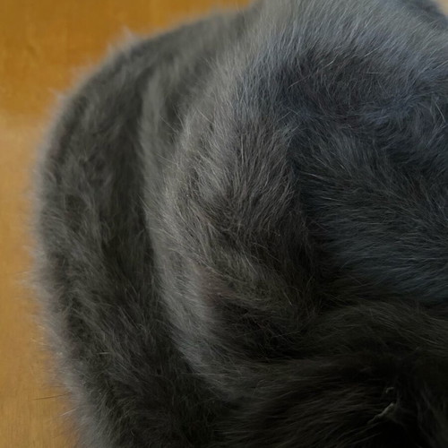 Fur hat like new, brown, one size