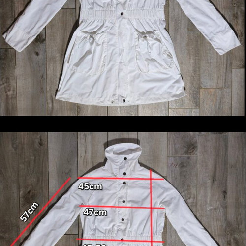 Paranoia white elegant and practical spring-summer parka like new