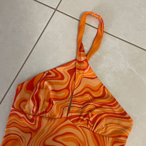 H&M women's summer dress orange size S like new