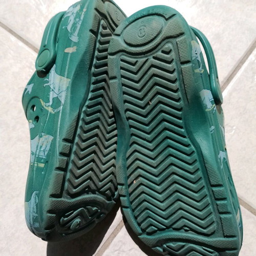 Summer shoes for boys used, dinosaur style, green sandals