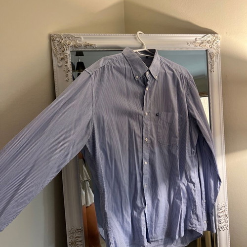 Oxford shirt XL like new, white and blue