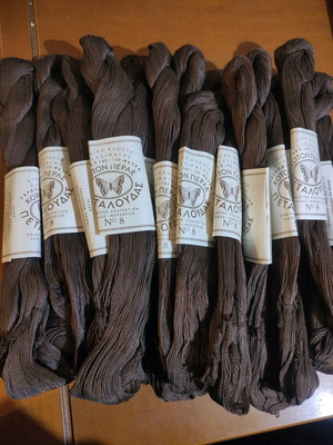 Κλωστή πλεξίματος Κοτον Περλε Νο 8 σαν καινούργιο, πακέτο 21 ματσάκια