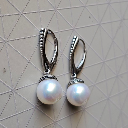 LAGOS Sterling Silver Freshwater Pearl Earrings Like New
