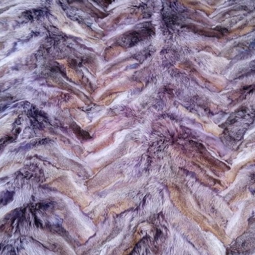 Fur rug made from fox paws, new, 300x220 cm