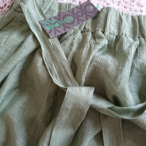 Benetton maxi skirt green size 44 new, summer breathable