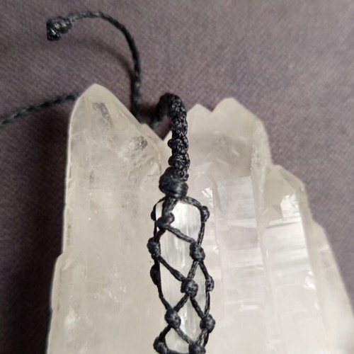 Handmade bracelet with selenite energy crystal new, white