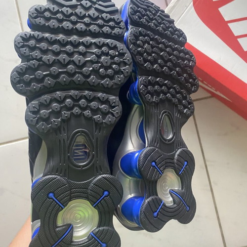 Nike Shox TL Racer sneakers, black and blue, size 42.5