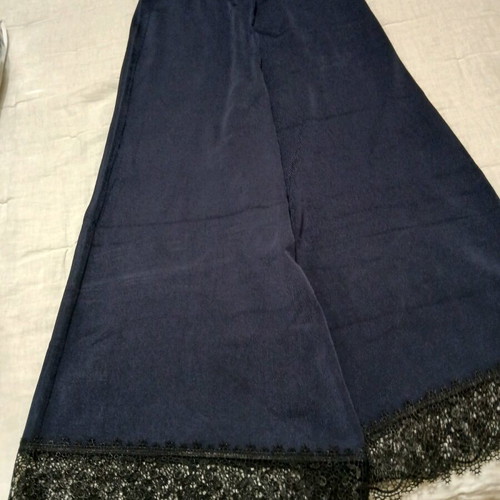 Knitted palazzo skirt Zara like new with black lace