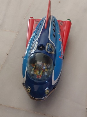 Masdaya Sonicon Space Patrol Car vintage tinplate rocket used