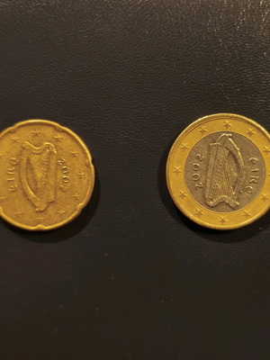 Irish euro coins used (2002)