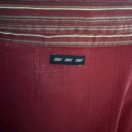New Man men's long-sleeve shirt XL like new, bordeaux cotton
